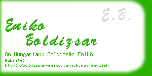 eniko boldizsar business card